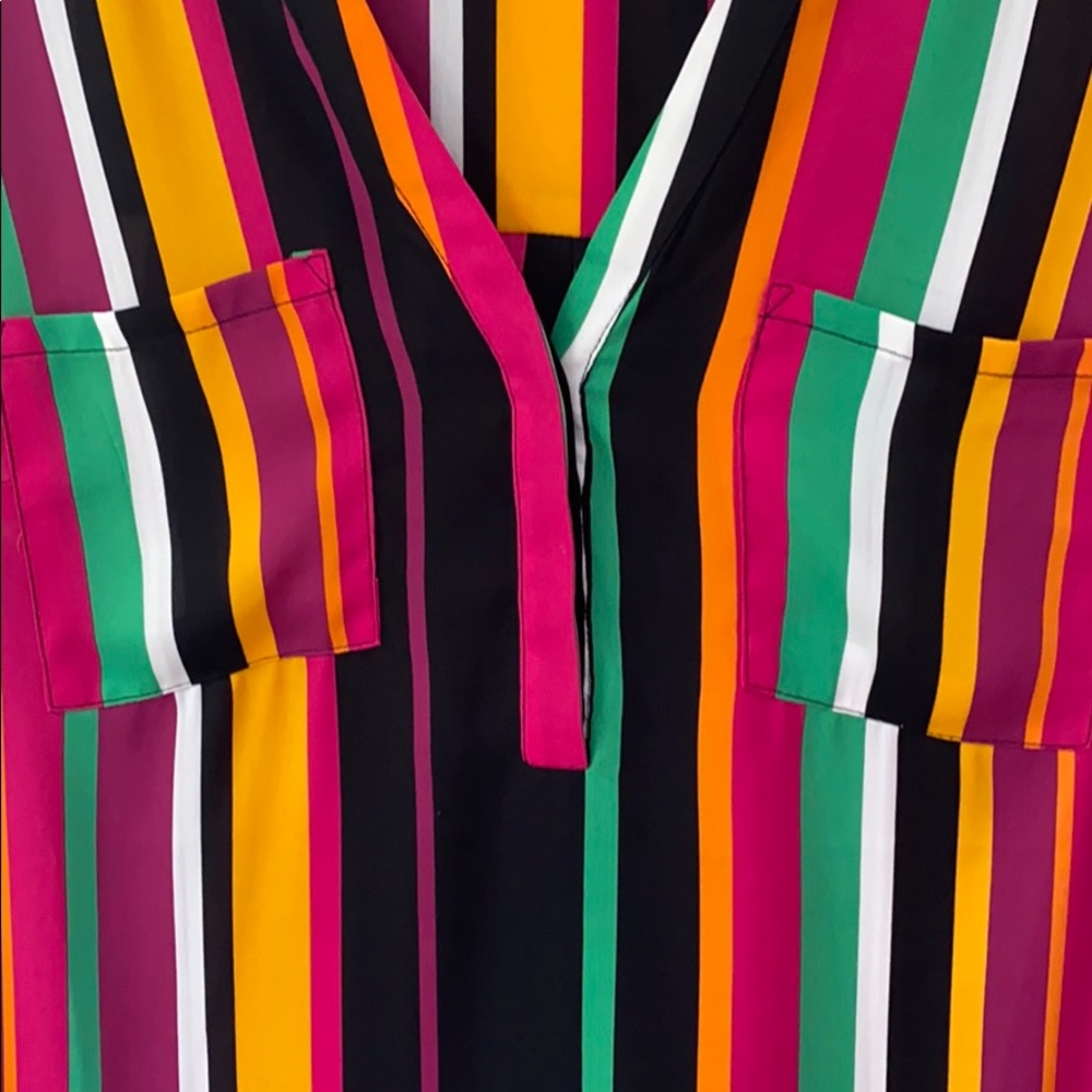 Torrid multi color striped blouse - Picture 4 of 4
